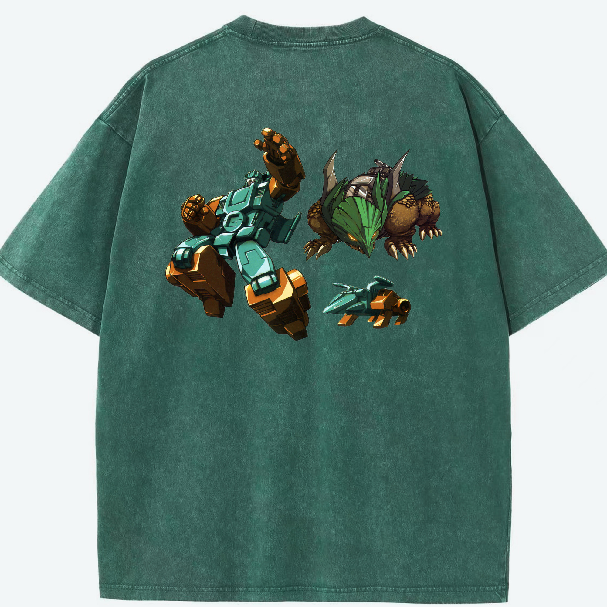 （画像用）  綿100% ヴィンテージ風 半袖Tシャツ（背面プリント）
